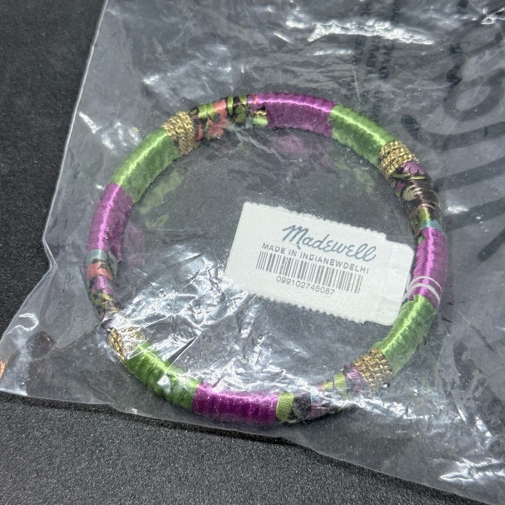 Madewell Purple and Green Wrapped Bracelet